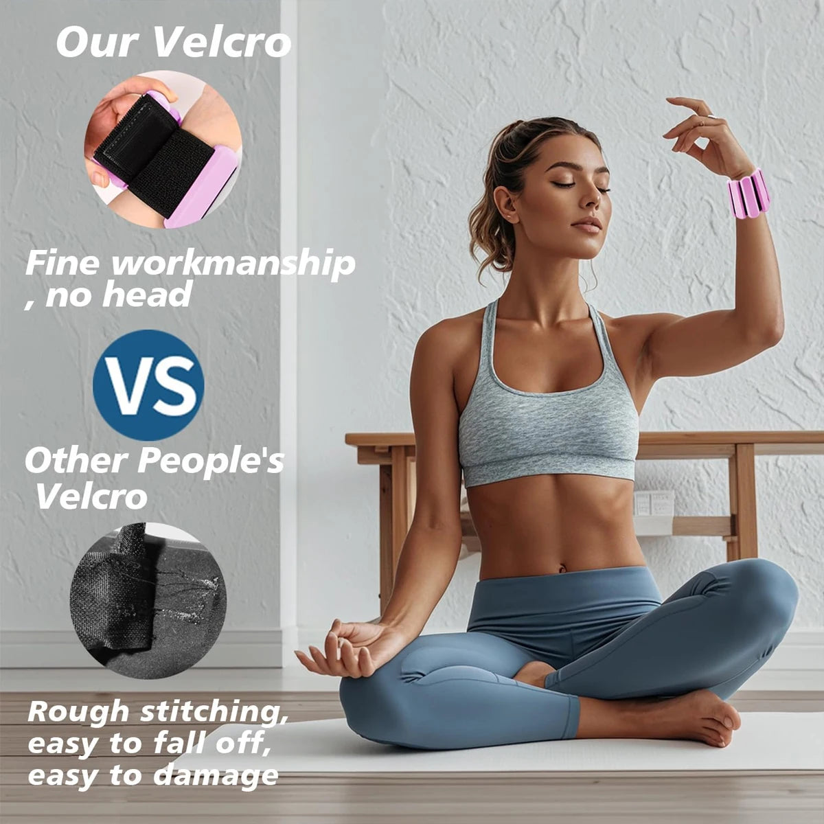 1 lb Verstellbare Hand- & Knöchelgewichte – Fitness Gewichtsmanschetten